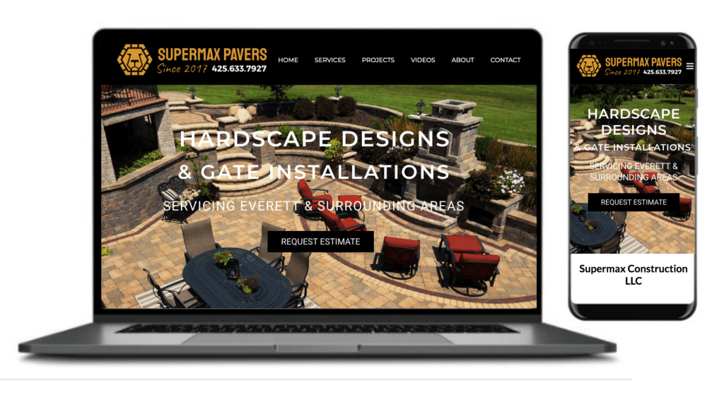 Hardscape Construction Web Design Sample
